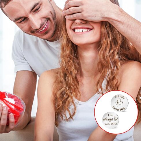 Pocket Hug Token, Spiritual Gifts for Women, Sentimental Gifts for Him, Long Distance Relationship Gifts, Leather Keychain, You Are Loved Gifts for Best Friend Friendship Couples Family Boyfriend in Saudi Arabia