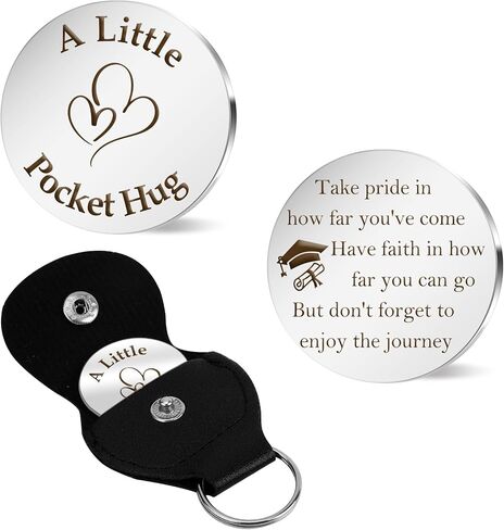 Pocket Hug Token, Spiritual Gifts for Women, Sentimental Gifts for Him, Long Distance Relationship Gifts, Leather Keychain, You Are Loved Gifts for Best Friend Friendship Couples Family Boyfriend in Saudi Arabia