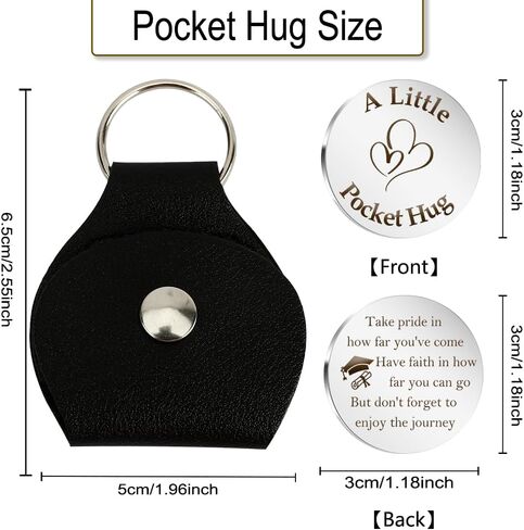 Pocket Hug Token, Spiritual Gifts for Women, Sentimental Gifts for Him, Long Distance Relationship Gifts, Leather Keychain, You Are Loved Gifts for Best Friend Friendship Couples Family Boyfriend in Saudi Arabia