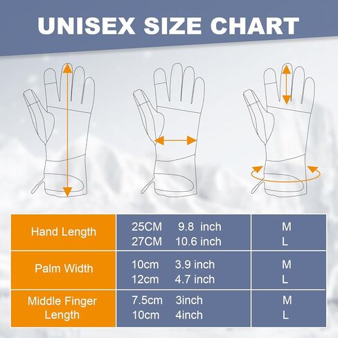 uncn Liner Gloves for Men Women - Rechargeable Heated Gloves 7.4V 3000mAh Battery Powered Waterproof Electric Heating Gloves, Mens Womens Heated Gloves for Cold Winter Arthritis Hands Skiing in Kuwait