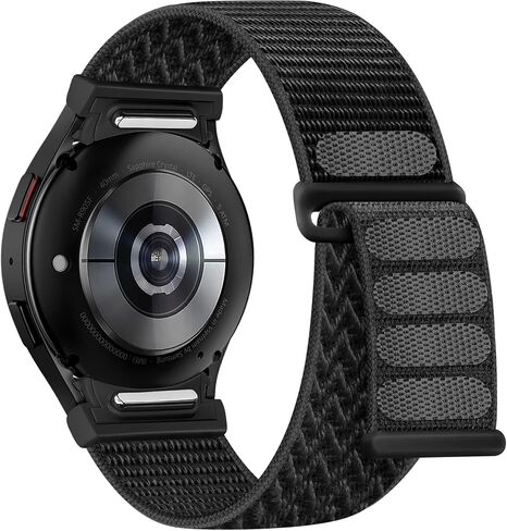 Maledan One Click No Gap Band for Samsung Galaxy Watch 7 6 5 4 FE Band 40mm 44mm, Galaxy Watch 4 6 Classic Band, Galaxy Watch 5 Pro Band 45mm, 20mm Soft Wave Pattern Nylon Adjustable Strap Women Men in Saudi Arabia