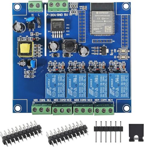 ESP32 WiFi 4 Channel Relay Module ESP32-WROOM-32E 4 Channel Development Board AC/DC Power Supply Switch Controller Board for Arduino Smart Home Wireless Control in Kuwait