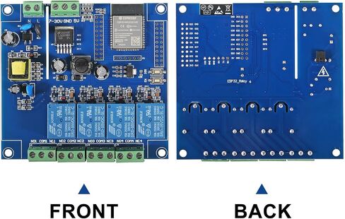ESP32 WiFi 4 Channel Relay Module ESP32-WROOM-32E 4 Channel Development Board AC/DC Power Supply Switch Controller Board for Arduino Smart Home Wireless Control in Kuwait