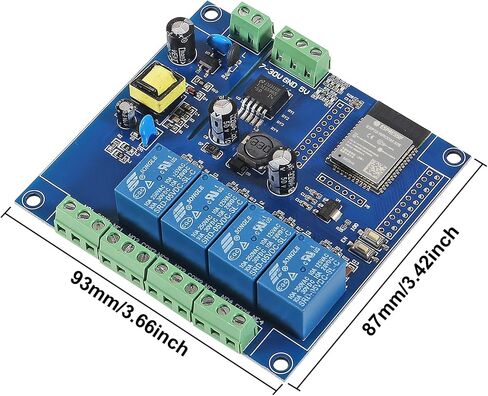 ESP32 WiFi 4 Channel Relay Module ESP32-WROOM-32E 4 Channel Development Board AC/DC Power Supply Switch Controller Board for Arduino Smart Home Wireless Control in Kuwait