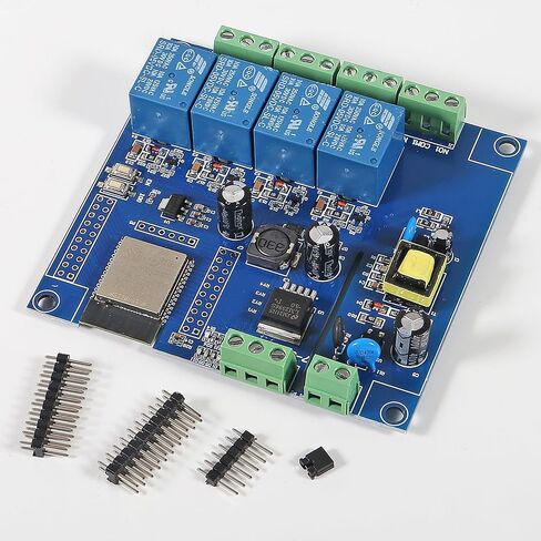 ESP32 WiFi 4 Channel Relay Module ESP32-WROOM-32E 4 Channel Development Board AC/DC Power Supply Switch Controller Board for Arduino Smart Home Wireless Control in Kuwait