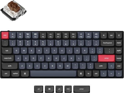 Keychron K5 Pro QMK/VIA Custom Wireless Mechanical Keyboard, Hot-Swappable Full Size Layout 108 Keys Programmable, Ultra-Slim RGB Low Profile Red Switch, Bluetooth/USB-C for Mac Windows Linux in Saudi Arabia