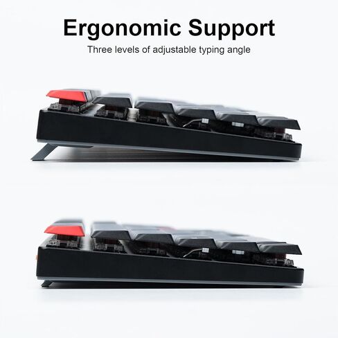 Keychron K5 Pro QMK/VIA Custom Wireless Mechanical Keyboard, Hot-Swappable Full Size Layout 108 Keys Programmable, Ultra-Slim RGB Low Profile Red Switch, Bluetooth/USB-C for Mac Windows Linux in Kuwait