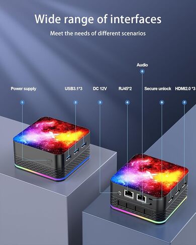 Mini PC 12GB DDR5 RAM 512G M.2 SSD, Mini Computers 12th Alder Lake- N95 (4C/4T, up to 3.4GHz), Mini Desktop PC Support 4K Triple Screen/WiFi 6/Bluetooth 4.2/USB 3.1x3//Gigabitx2 for Business in Kuwait