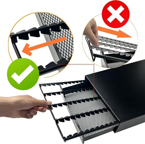 Coffee Pod Drawer for Nespresso Vertuo Pod Holder Hold Up to 36 Large or 40 Small Vertuo Capsules, Coffee Pod Holder Compatible with Dolce Gusto Capsules, K-Cup Pods for Kitchen & Coffee Bar in Saudi Arabia