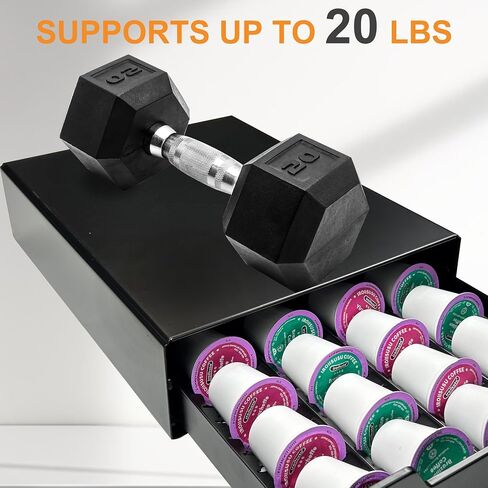 Coffee Pod Drawer for Nespresso Vertuo Pod Holder Hold Up to 36 Large or 40 Small Vertuo Capsules, Coffee Pod Holder Compatible with Dolce Gusto Capsules, K-Cup Pods for Kitchen & Coffee Bar in Saudi Arabia