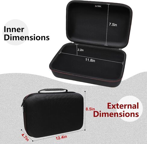 LTGEM Hard Travel Case for Soundcore Boom 2 Outdoor Speaker - Protective Carrying Case Bag(Inside: 11.8" x 7.5" x 2.2"), Case Only, Blue in Saudi Arabia