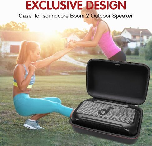 LTGEM Hard Travel Case for Soundcore Boom 2 Outdoor Speaker - Protective Carrying Case Bag(Inside: 11.8" x 7.5" x 2.2"), Case Only, Blue in Saudi Arabia