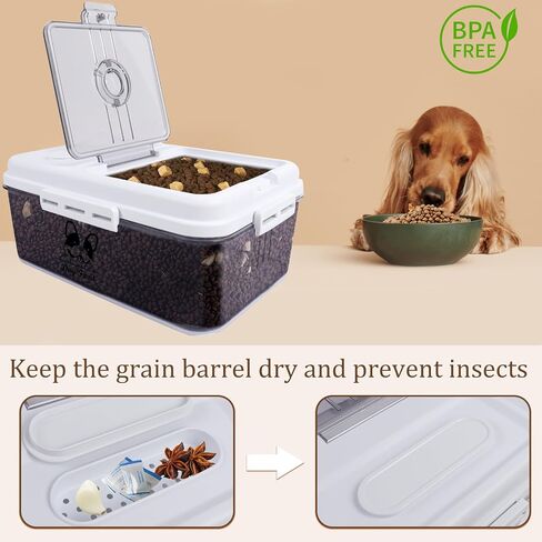 Airtight Cat Food Storage Container,5 Liters Cat Food Bin,4~5Lbs Cat Food Bucket With Measuring Cup-Pet Food Container for Cat food, Kibble,Cat treats-BPA Free Plastic in Saudi Arabia