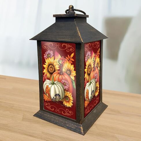 Fall Gnomes Lantern 13.5" x 5.5" x 5.5" Briarwood Lane in Saudi Arabia
