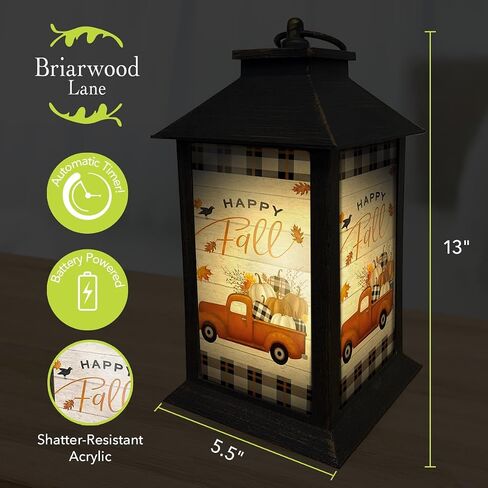 Fall Gnomes Lantern 13.5" x 5.5" x 5.5" Briarwood Lane in Saudi Arabia