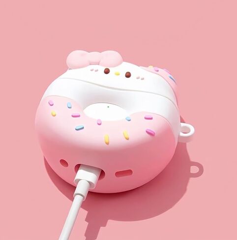 متوافق مع حافظة Airpods 4 2024، حافظة AirPods4 اللطيفة، غطاء حماية من السيليكون الناعم Kawaii لـ Apple New Airpods 4 للرجال والنساء (Cat Donut) in Kuwait
