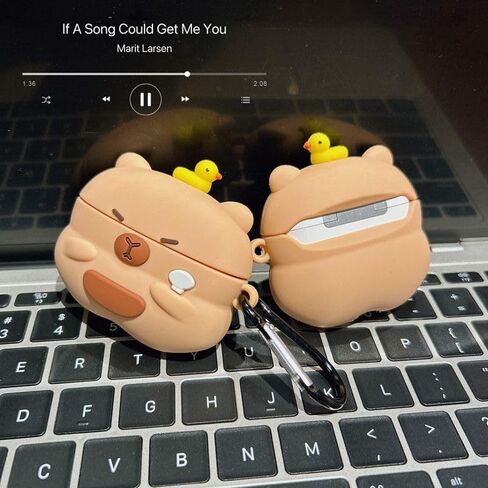 متوافق مع حافظة Airpods 4 2024، حافظة AirPods4 اللطيفة، غطاء حماية من السيليكون الناعم Kawaii لـ Apple New Airpods 4 للرجال والنساء (Cat Donut) in Kuwait