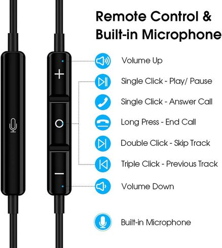 سماعات رأس USB C لأجهزة Apple iPhone 16 15 Pro Max، سماعات أذن من النوع C مع ميكروفون سلكي للمدرسة لهاتف Samsung Galaxy S24 S23 Ultra S22 Plus S21 S20 A54 Google Pixel 9 8 8A 7 7A 6 6A Android 2 Pack in Kuwait