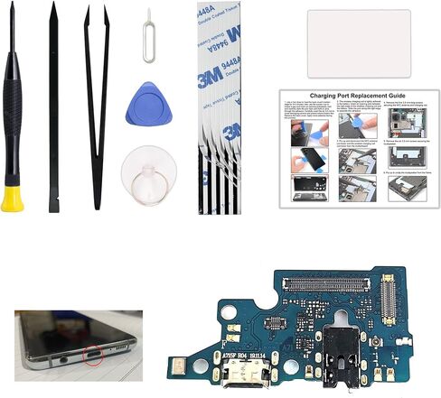 Charging Port Replacement Kit Compatible with Galaxy A12 US Version, SM-A125F, SM-A125M, SM-A125U, SM-A125U1, SM-A125W Dock Board USB-C Connector, with Instruction Manual, Toolkit in Saudi Arabia