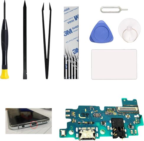 Charging Port Replacement Kit Compatible with Galaxy A12 US Version, SM-A125F, SM-A125M, SM-A125U, SM-A125U1, SM-A125W Dock Board USB-C Connector, with Instruction Manual, Toolkit in Saudi Arabia