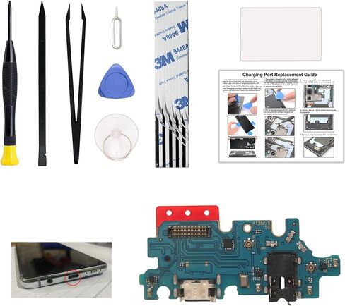 Charging Port Replacement Kit Compatible with Galaxy A12 US Version, SM-A125F, SM-A125M, SM-A125U, SM-A125U1, SM-A125W Dock Board USB-C Connector, with Instruction Manual, Toolkit in Saudi Arabia