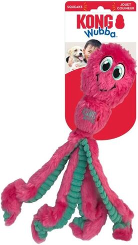 KONG Wubba Octopus Tug and Fetch Squeak Dog Toy Assorted Colors (Small) in Saudi Arabia