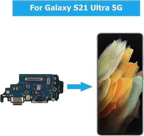 [جديد] موصل قاعدة شاحن USB Duotipa لهاتف Samsung Galaxy S21 Ultra 5G USB لمنفذ الشحن المرن لاستبدال موصل لوحة شاحن SM-G998U SM-G998U1 in Saudi Arabia