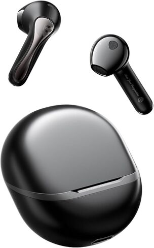 سماعات أذن لاسلكية بلوتوث V5.4، سماعات أذن Air5 شبه داخل الأذن aptX صوت بدون فقدان، سماعات أذن كوالكوم سنابدراجون عالية الدقة رقاقة QCC3091، محرك 13 مم، وقت تشغيل 30 ساعة، مقاومة للماء IPX5، اقتران متعدد النقاط in Kuwait