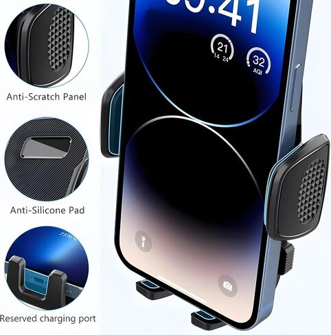Phone Holder for Your Car Mount Windshield Dashboard Air Vent 3-in-1 Universal Military Grade Strongest Suction Cup for iPhone 16/16 Pro Max Samsung S24 Hands-Free Cradle Phone Car Stand in Saudi Arabia