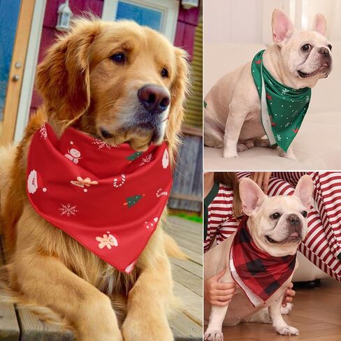 iClosam مطابقة الأسرة عيد الميلاد بيجامة مجموعات كلب باندانا وشاح in Kuwait