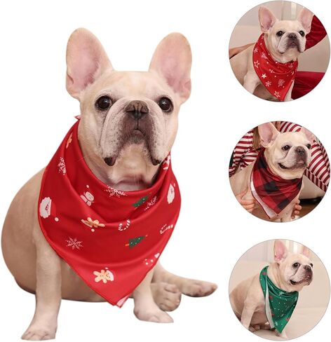 iClosam مطابقة الأسرة عيد الميلاد بيجامة مجموعات كلب باندانا وشاح in Kuwait