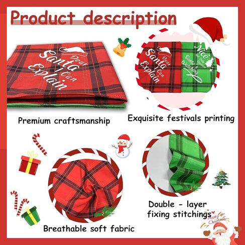 Naughty and Nice List Plaid Dog Bandanas for Christmas Holiday 2-Pack Funny Designs Xmas Gift Scarf for Medium and Large Pets,Medium in Saudi Arabia
