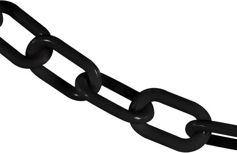 Mr. Chain Heavy Duty Plastic Barrier Chain, Black, 2-Inch Link Diameter, 25-Foot Length (51003-25) in Kuwait