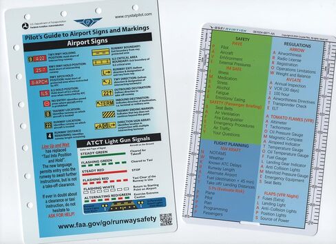Crystal Pilot Private Pilot VFR Study Guide-1 & Medium VFR-IFR Cheat Sheet with Sectional Scale in Saudi Arabia