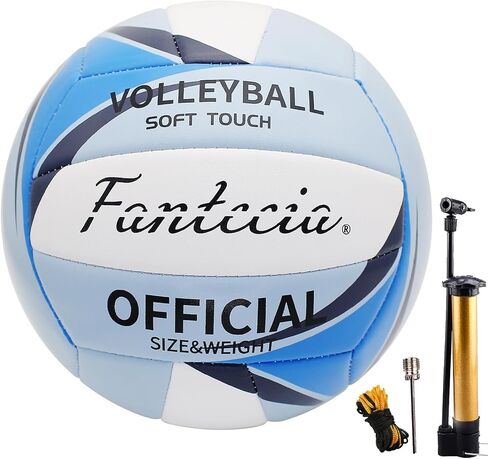 Official Size 5 Volleyball with Pump, Soft Touch Volleyball for Indoor Outdoor, Training Beach Volleyball Ball in Saudi Arabia