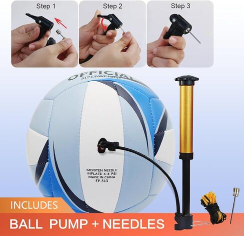 Official Size 5 Volleyball with Pump, Soft Touch Volleyball for Indoor Outdoor, Training Beach Volleyball Ball in Saudi Arabia