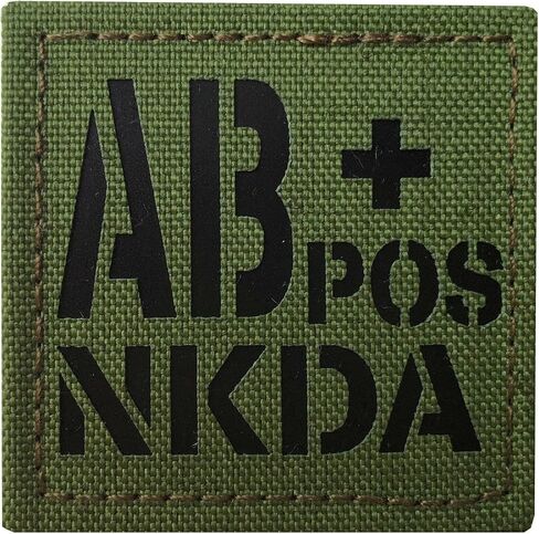 الأشعة تحت الحمراء IR AB POS NKDA AB + التصحيح التكتيكي لنوع الدم 2x2 بوصة التصحيح الطبي مع هوك وحلقة (OD الأخضر) in Saudi Arabia