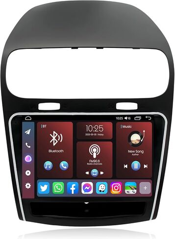 Car Stereo Radio for Dodge Journey 2011-2019: 8 Core 4+64g 1280 * 800 HD 9 inch IPS Touch Screen Android 13 Carplay and Android Auto GPS Navigation 36 EQ 5GWIFI Bluetooth SWC FM AM RDS DSP in Kuwait