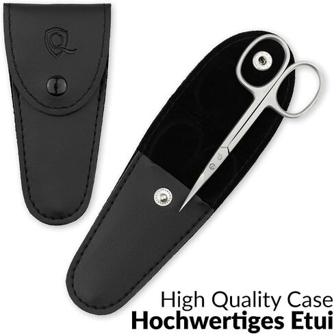 Solingen Scissors - Multi-Purpose Manicure Scissors Germany - Curved Blade, Nail Scissors Germany - Pedicure Beauty Grooming Kit for Nail, Eyebrow, Eyelash, Dry Skin - Nail sicssors in Kuwait