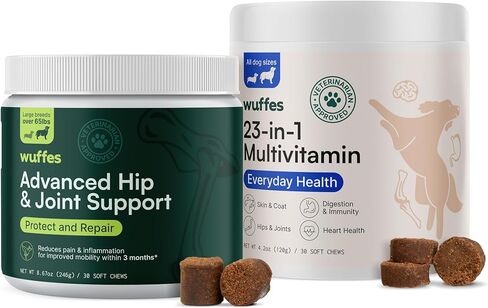 Wuffes Hip and Joint Supplement for Small & Medium Breeds and 23-in-1 Multivitamin Bundle in Saudi Arabia