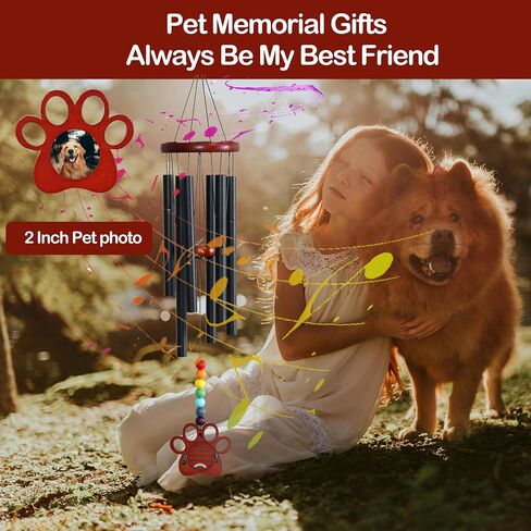 Pet Memorial Wind Chime for Dog Cat 28"，Pet Memorial Gifts，Dog Memorial Gifts for Loss of Dog,Dog Memorial,Rainbow Bridge Dog Memorial Gifts,Pet Loss Sympathy Gift,Dog Passing Away Gifts. in Saudi Arabia