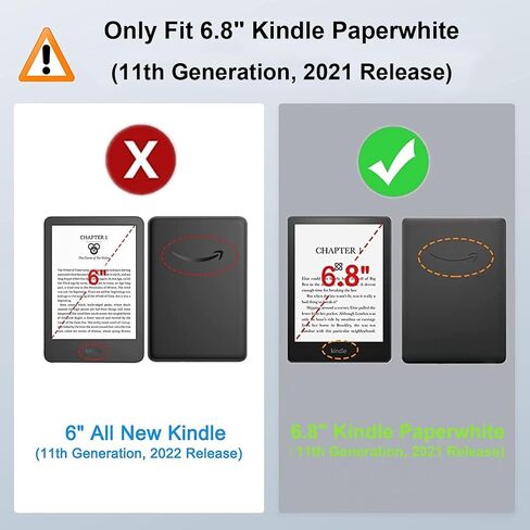 Flip Case for 7"/6.8" Kindle Paperwhite 12th/11th Generation 2024/2021 & Kindle Paperwhite Signature Edition, Two Hand Straps and Vertical Multi-Viewing Stand Cover with Auto Wake/Sleep Grey in Kuwait