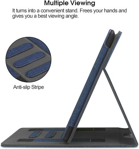 Flip Case for 7"/6.8" Kindle Paperwhite 12th/11th Generation 2024/2021 & Kindle Paperwhite Signature Edition, Two Hand Straps and Vertical Multi-Viewing Stand Cover with Auto Wake/Sleep Grey in Kuwait