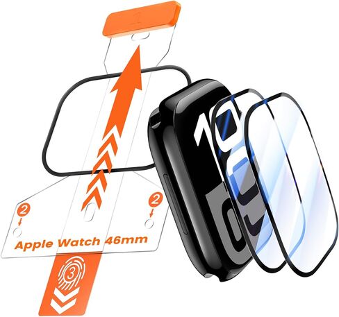 Tensea 2Pack for Apple Watch Series 10 Screen Protector 46mm 42mm Accessories, Protective Soft Film [without Installation House], for iWatch Series 10 46 mm 42 mm in Saudi Arabia