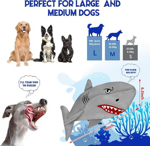 Indestructible Dog Toy for Large Dogs - 3 Times Durable Dog Stuffed Animals Chew Toy to Keep Them Busy - No Squeak Tough Dog Toys for Aggressive Chewers(Grey Medium) in Saudi Arabia