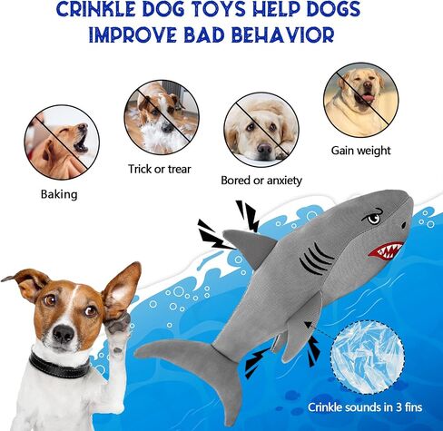 Indestructible Dog Toy for Large Dogs - 3 Times Durable Dog Stuffed Animals Chew Toy to Keep Them Busy - No Squeak Tough Dog Toys for Aggressive Chewers(Grey Medium) in Saudi Arabia