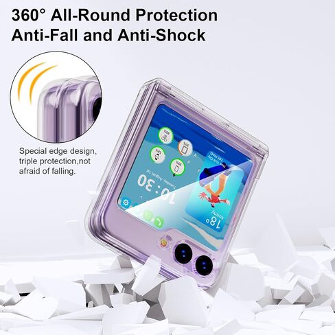 مصمم لهاتف Samsung Galaxy Z Flip 4/3، جراب مغناطيسي مع حماية مفصلية [متوافق مع MagSafe] غطاء حماية مضاد للصدمات للنساء والرجال - أسود in Kuwait