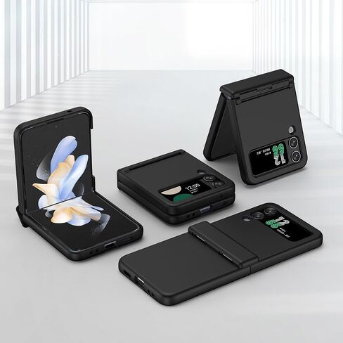 مصمم لهاتف Samsung Galaxy Z Flip 4/3، جراب مغناطيسي مع حماية مفصلية [متوافق مع MagSafe] غطاء حماية مضاد للصدمات للنساء والرجال - أسود in Kuwait