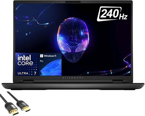 كمبيوتر محمول للألعاب Dell Alienware m16 R2، شاشة 16 بوصة QHD 240 هرتز، Core Ultra 7-155H، GeForce RTX 4070، 64 جيجابايت DDR5، 1 تيرابايت PCIe 4.0، WiFi 7، RGB Backlit KB، TB 4، RJ45، كاميرا ويب، HDMI، كابل HDMI PDG، فوز 11 برو in Saudi Arabia