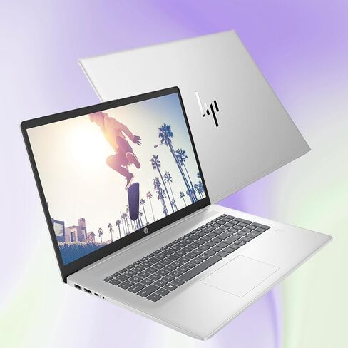 HP Newest 17t Portable Daily Laptop, 17.3" FHD Display, Intel Core i7-1355U, 32GB RAM, 1TB PCIe SSD, Fingerprint Reader, Wi-Fi 6, Backlit KB, W11H, Silver, with ADATA 512GB External SSD Bundle in Saudi Arabia